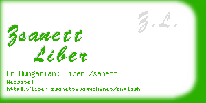 zsanett liber business card